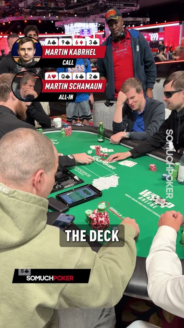 Martin Kabrhel sends Martin Schamaun out of the $600 PLO bracelet event at WSOP!