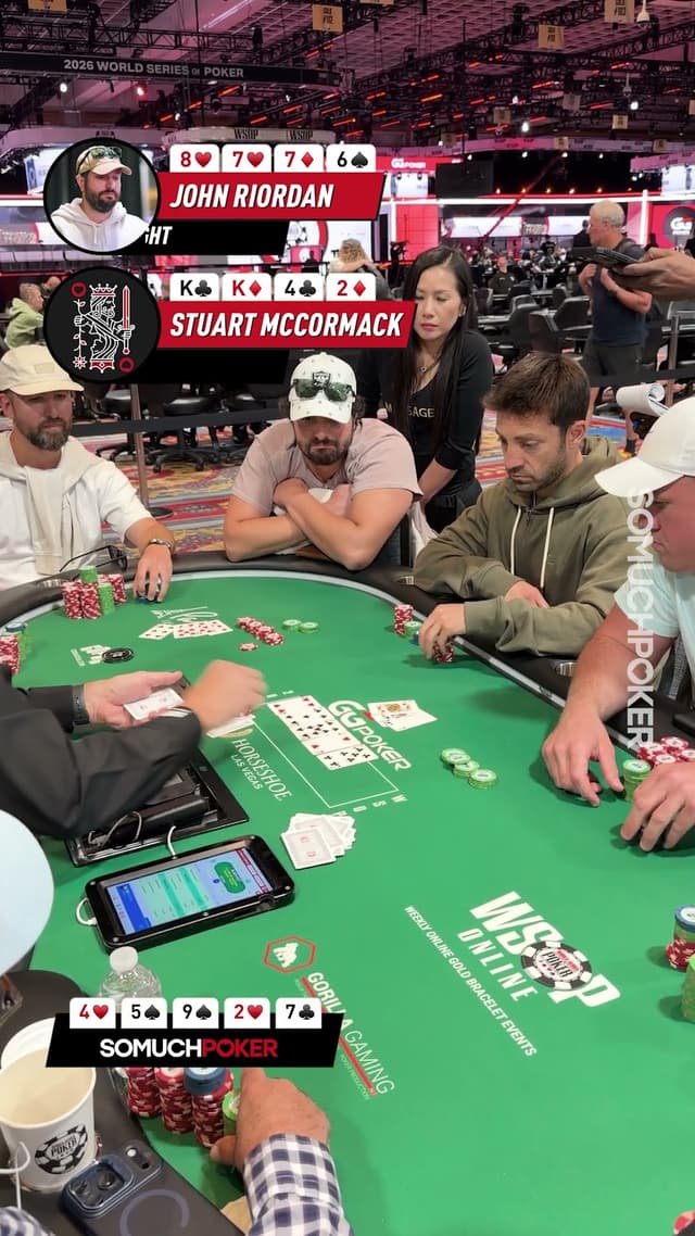Can John Riordan survive deep in the $600 PLO bracelet event?
