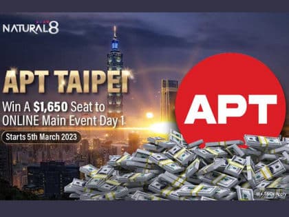 Qualify for the live APT Taipei Main Event Day 3 with Natural8