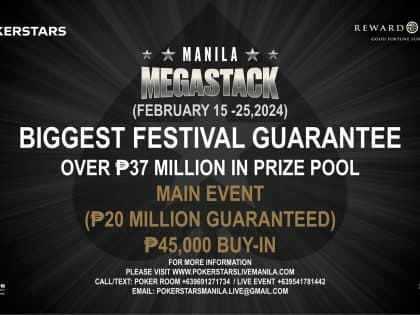 PokerStars LIVE’s biggest Manila Megastack season opens its doors in a week