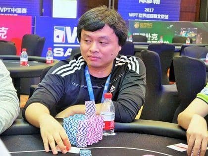 WPT Sanya Main Event Final Table set, Qian Zhi Qiang  chip leader