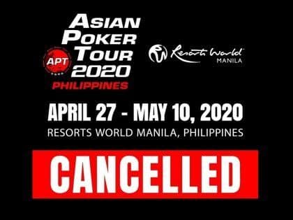 WPT Taiwan Rescheduled; APT Philippines 2020 Cancelled