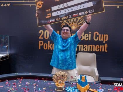 Kobe conquers record breaking Jin Bei Cup Short Deck Main Event for massive $1,656,000 payday