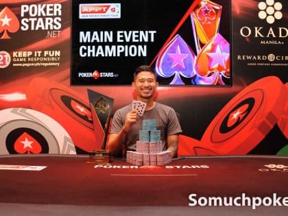 Florencio Campomanes clinches the APPT Manila 2019 Main Event