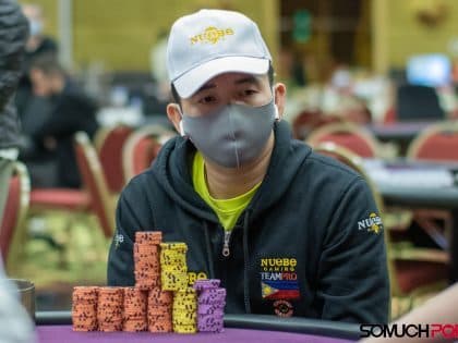 APPT Cambodia 2022: Filipino pro Mike Takayama earns overall NagaWorld Kickoff chip lead; 46 advance to the final day