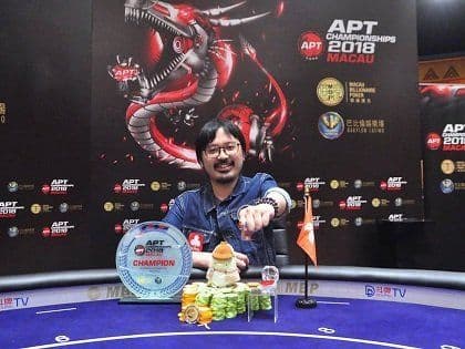 APT Macau Championships 2018: Sparrow Park Yu Cheung wins the Championships Event, Hung Sheng Lin  APT Player of the Series