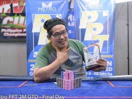 Rasid Paitao captures PPT Main Event victory at the Metro Card Club