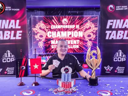 VSOP Championship VI: Lê Ngọc Khánh clinches the Main Event; Nguyen Huu Tuan wins National Cup; COP Dao Minh Phu SSC runner up