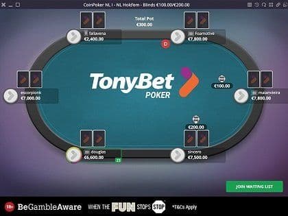 Exclusive Private Freeroll on Tonybet: €100 prize pool, No deposit needed