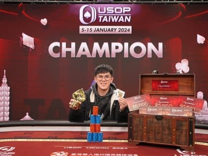 USOP Taiwan Day 8 highlights: Tsun Yin Ng tops Main Event Day 1B; Chin Ling Hsu, Kensuke Tajike, Shmuel Aizik, Zi Wei Tung win trophies