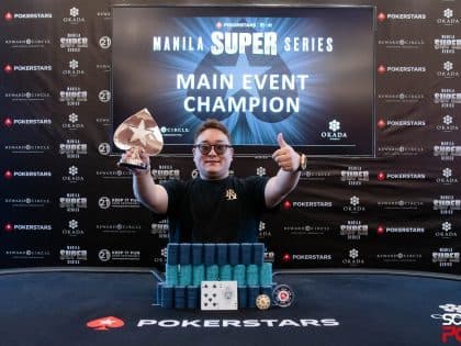 Japan’s Kento Chogo ships the richest PokerStars LIVE Manila Super Series Main Event for PHP 3.6 Million (~USD 62K)