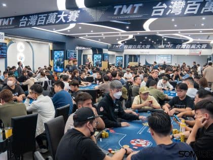 Record breaking Taiwan Millions Tournament 14 Main Event resumes with 408 players remaining out of 3,485 entries; prize pool settles at NTD 22.9 Million
