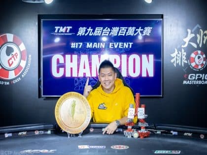 TMT 9 X APT final week results: Chen An Lin ships the Main Event; Chan Lok Ming scores Player of the Series; Zong Chi He & Kun Han Lee win APT SHR titles