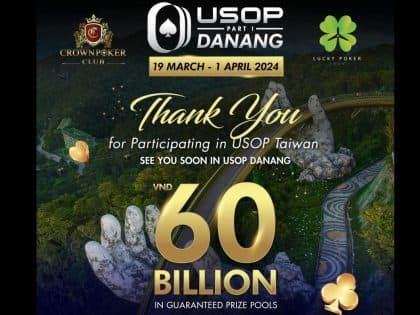 U Series of Poker 2024 season opener pays out over NTD 103.6M (~$3.28M) in Taiwan; festival highlights