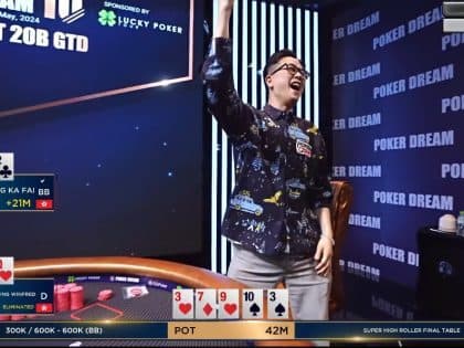 Poker Dream 10 Vietnam: Wong Ka Fai Wins Super High Roller, Winfred Yu Runner Up