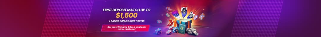 First Deposit Match Up To $1,500 + Casino Bonus & Free Tickets