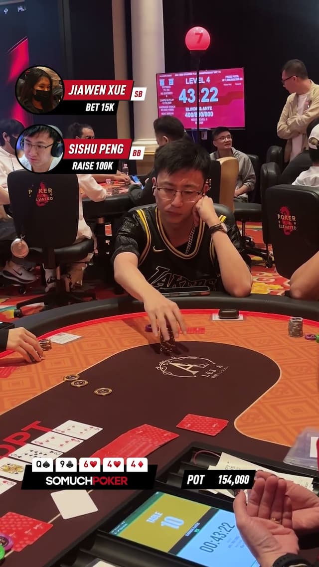 A missed straight draw... turned into a 100K bluff