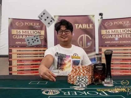 Maxwell Philippe Rosete banks Asian Philippine Poker League title for Php 3.2M (~US$ 54,521)