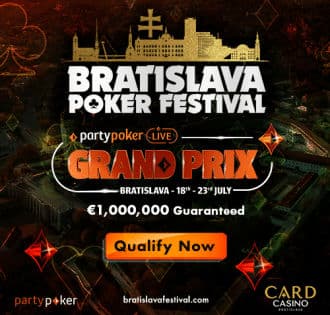 Bratislava Poker Festival is just around the corner featuring €1 Million gtd – July 18 to 24 at The Card Casino