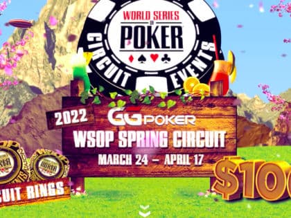 WSOP Spring Circuit on Natural8 underway feat. 18 circuit rings from March 24 to April 17