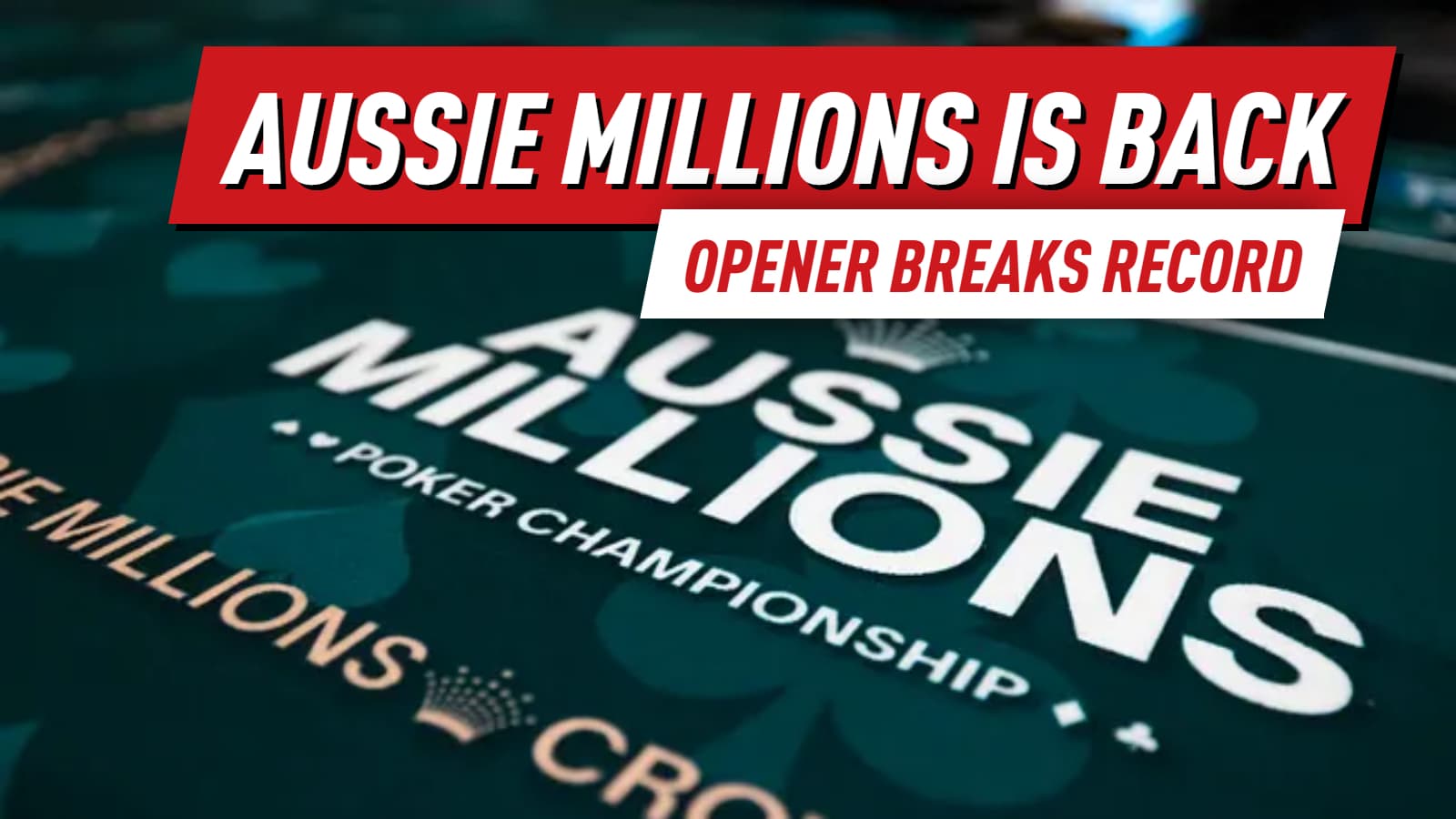 Aussie Millions Opener Smashes Records as 2,144 Entries Flood Crown Melbourne
