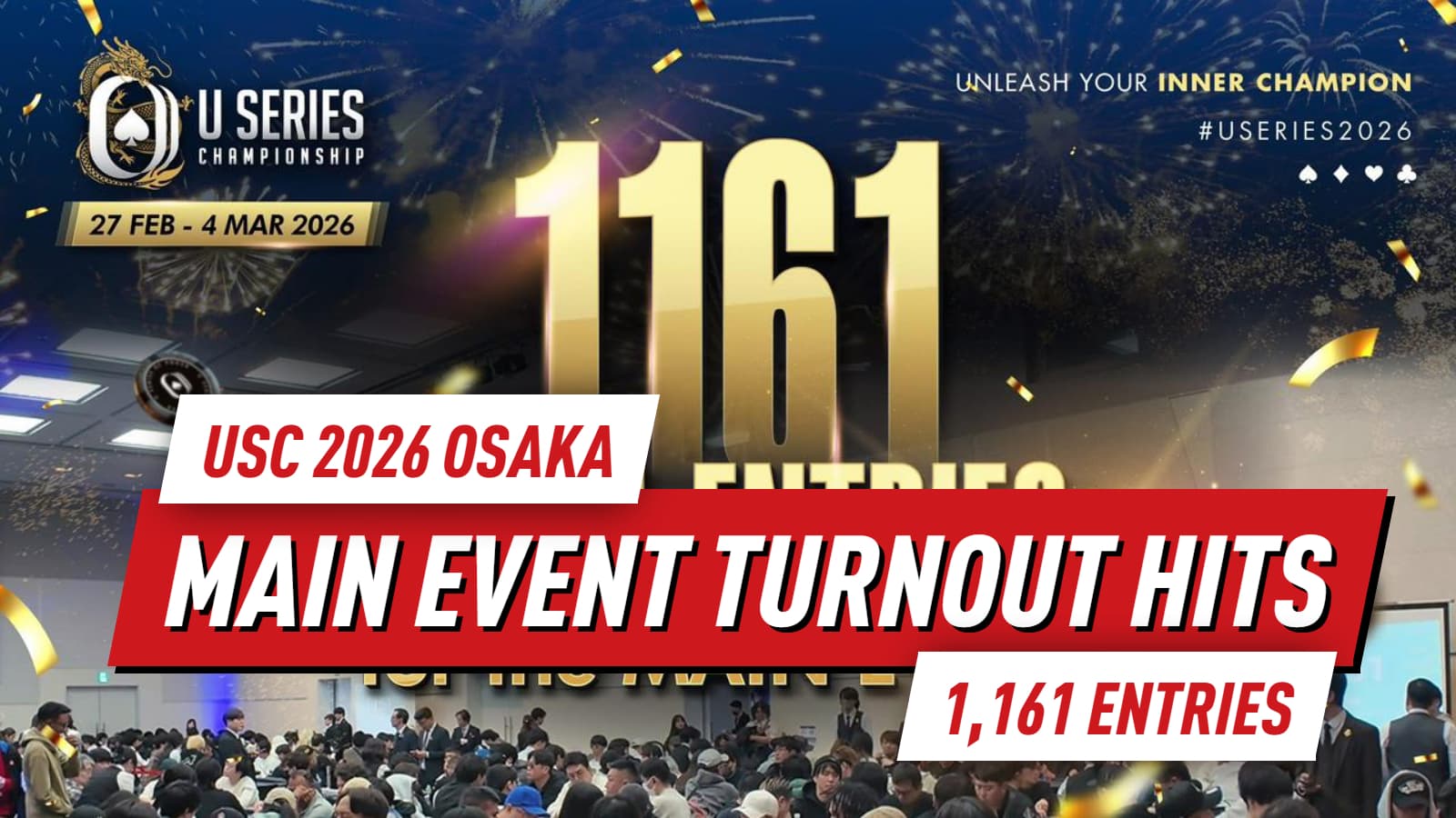 U Series Championship Main Event Turnout Hits 1,161 Entries