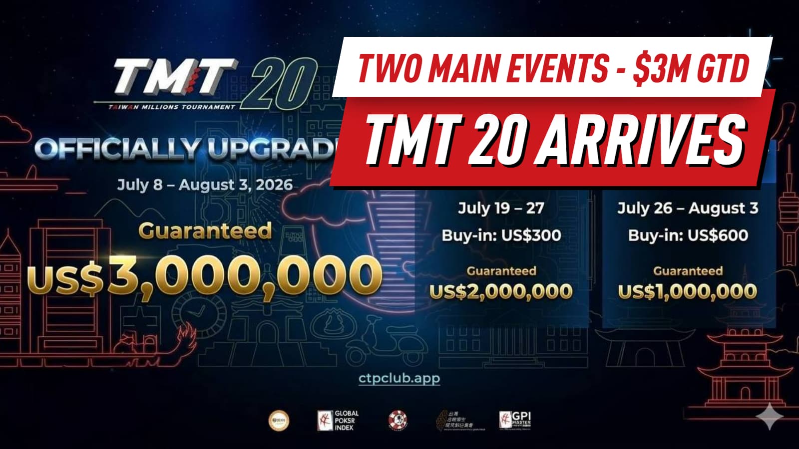 TMT20 Enters a New Era With Dual Main Events and US$3 Million Guaranteed