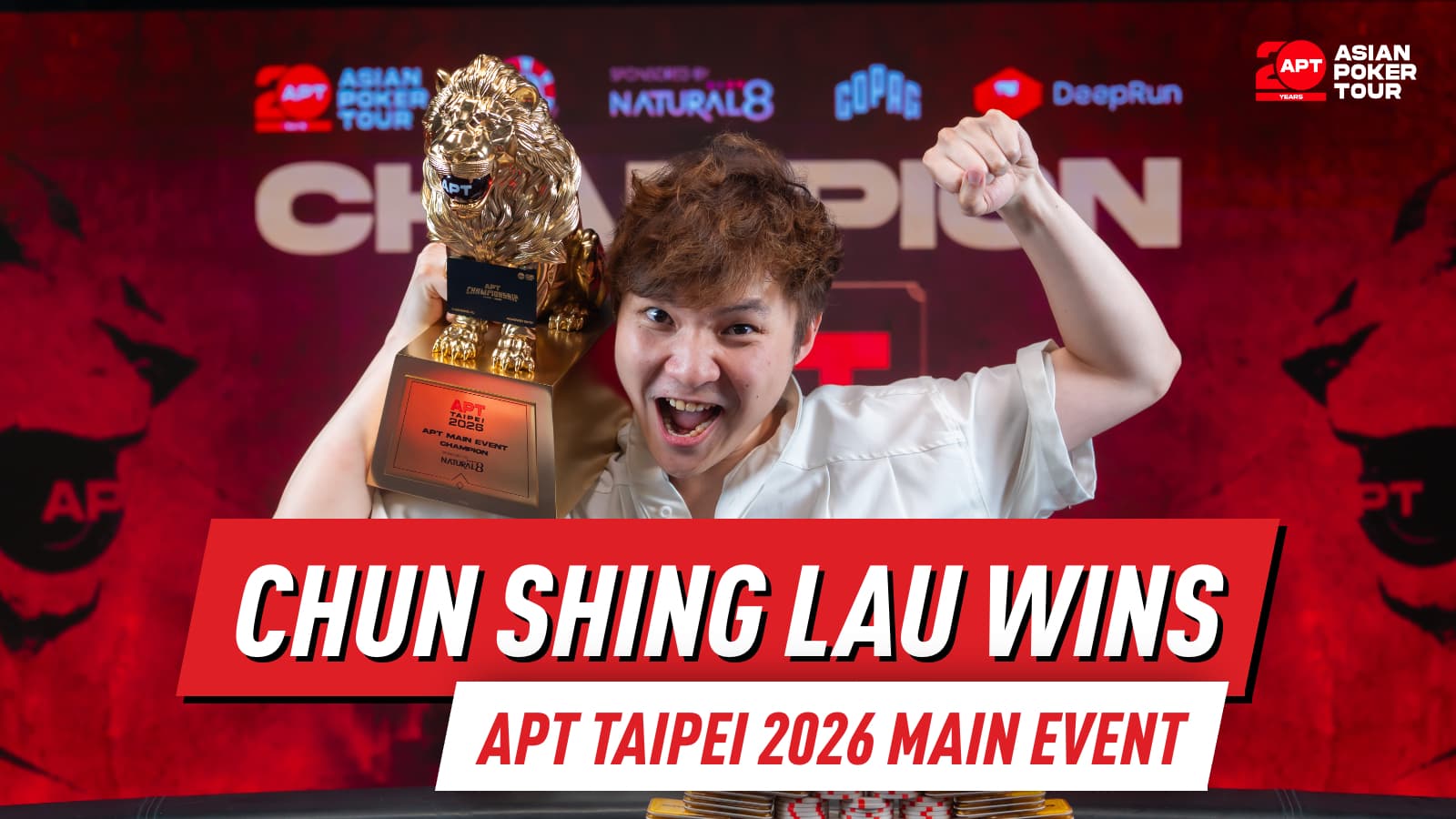 Hong Kong’s Chun Shing Lau Wins APT Taipei 2026 Main Event; Side Event Highlights From Day 11