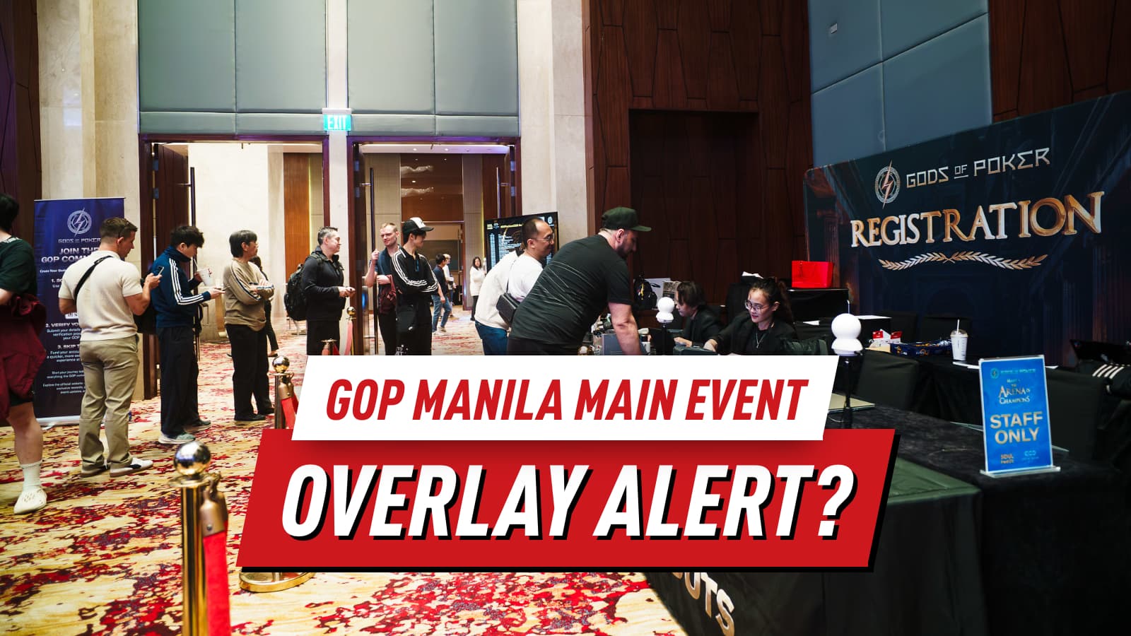 GOP Manila Main Event Could Face Overlay Approaching PHP 10 Million