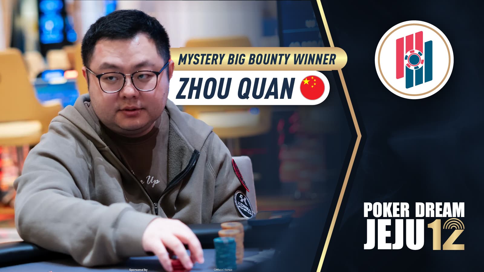 Poker Dream Jeju 12: Zhou Quan captures maiden win at Mystery Big Bounty; Xu Yiguang, and Wu Liang top side events