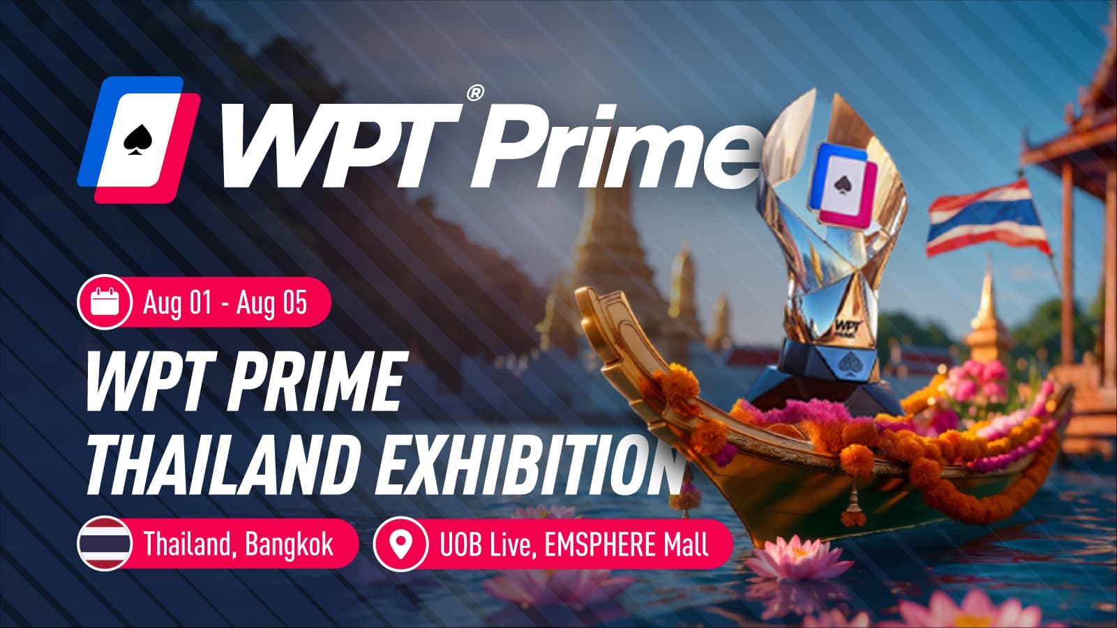 Recommended Hotels For WPT Prime Thailand Exhibition