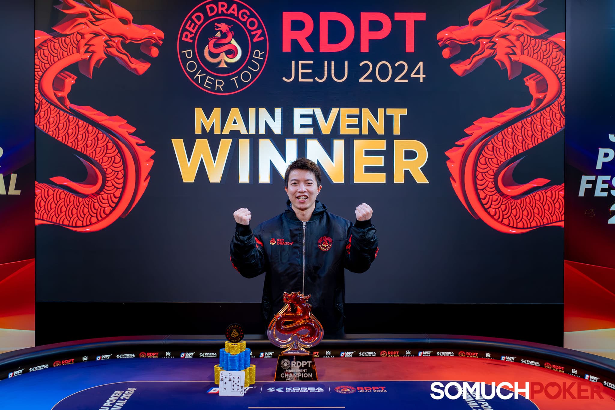 Jeju Poker Festival: Jianting Cai Wins Red Dragon Championship; William Teoh Takes Down Red Dragon High Roller