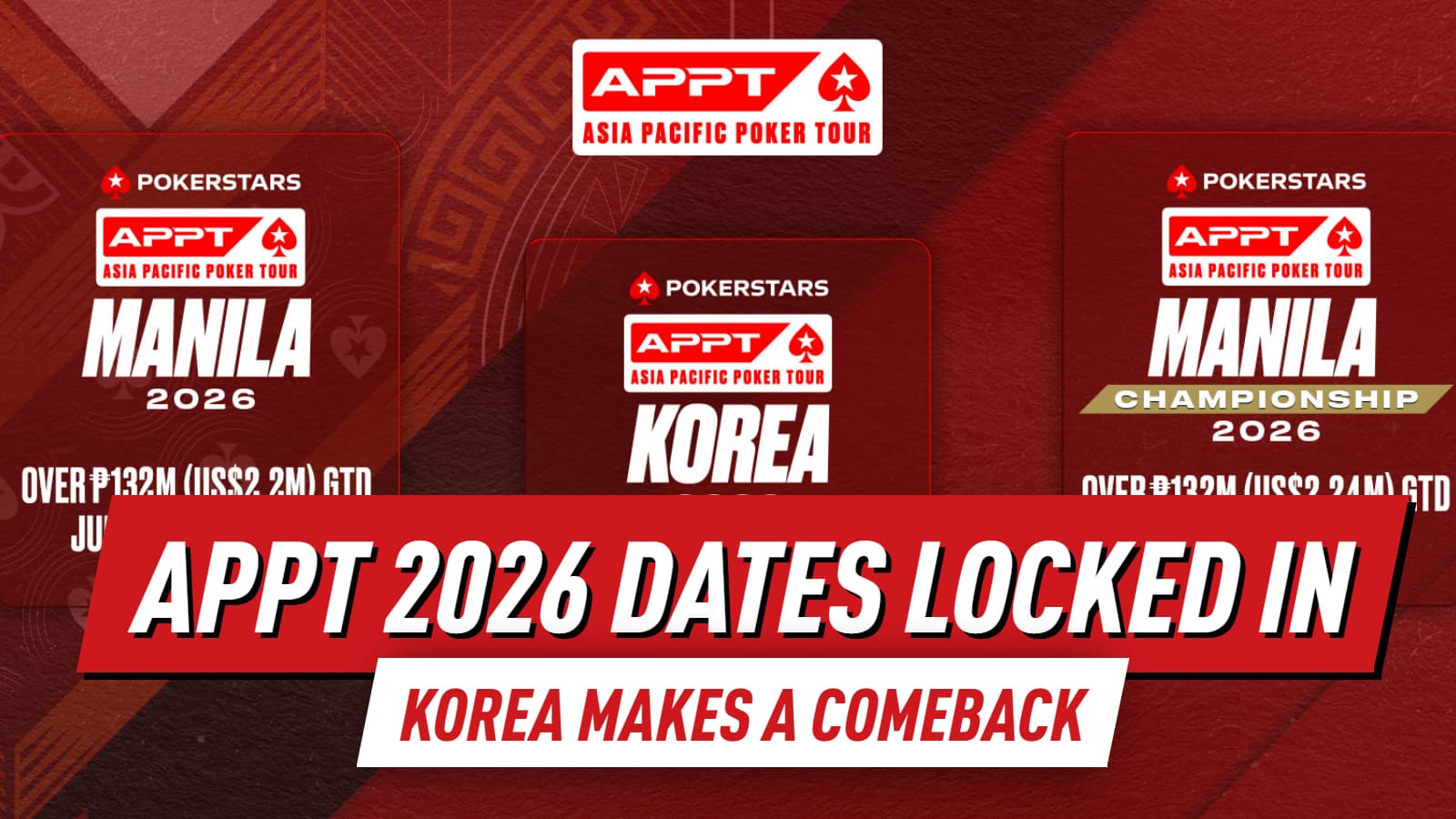 APPT 2026 Schedule Confirmed With Manila and Korea Returns