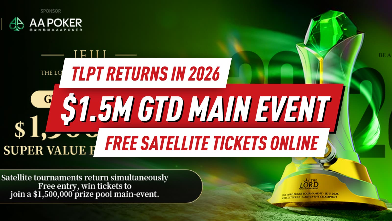 TLPT Jeju Returns in May With $1.5M Circuit Main Event and High Roller Schedule