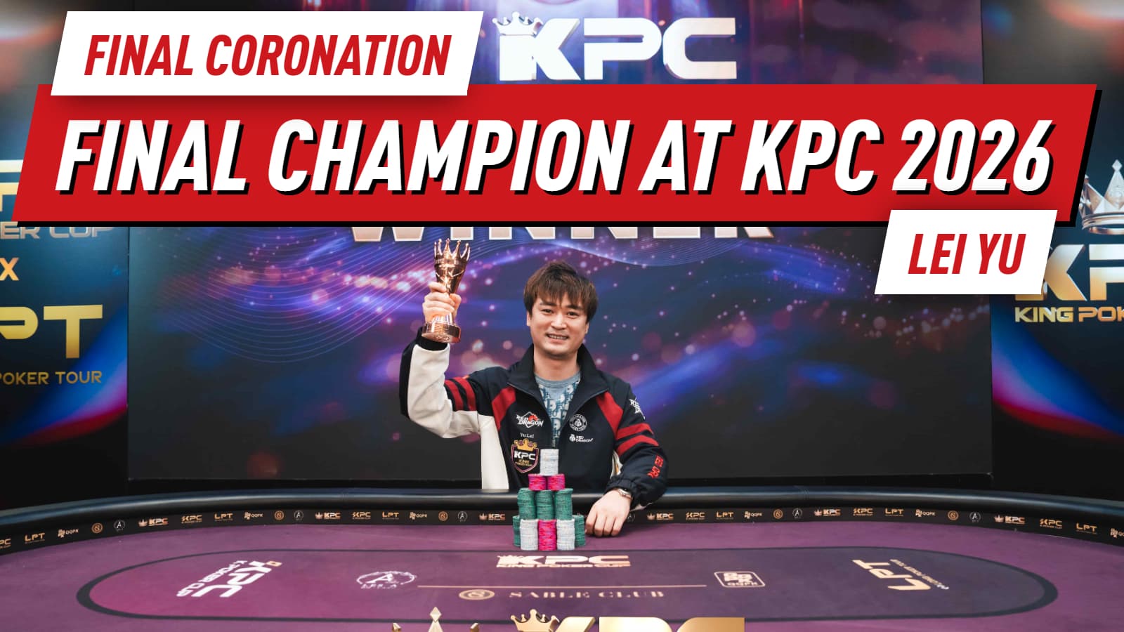 Lei Yu Triumphs in the Final Coronation at King Poker Cup for $485,500