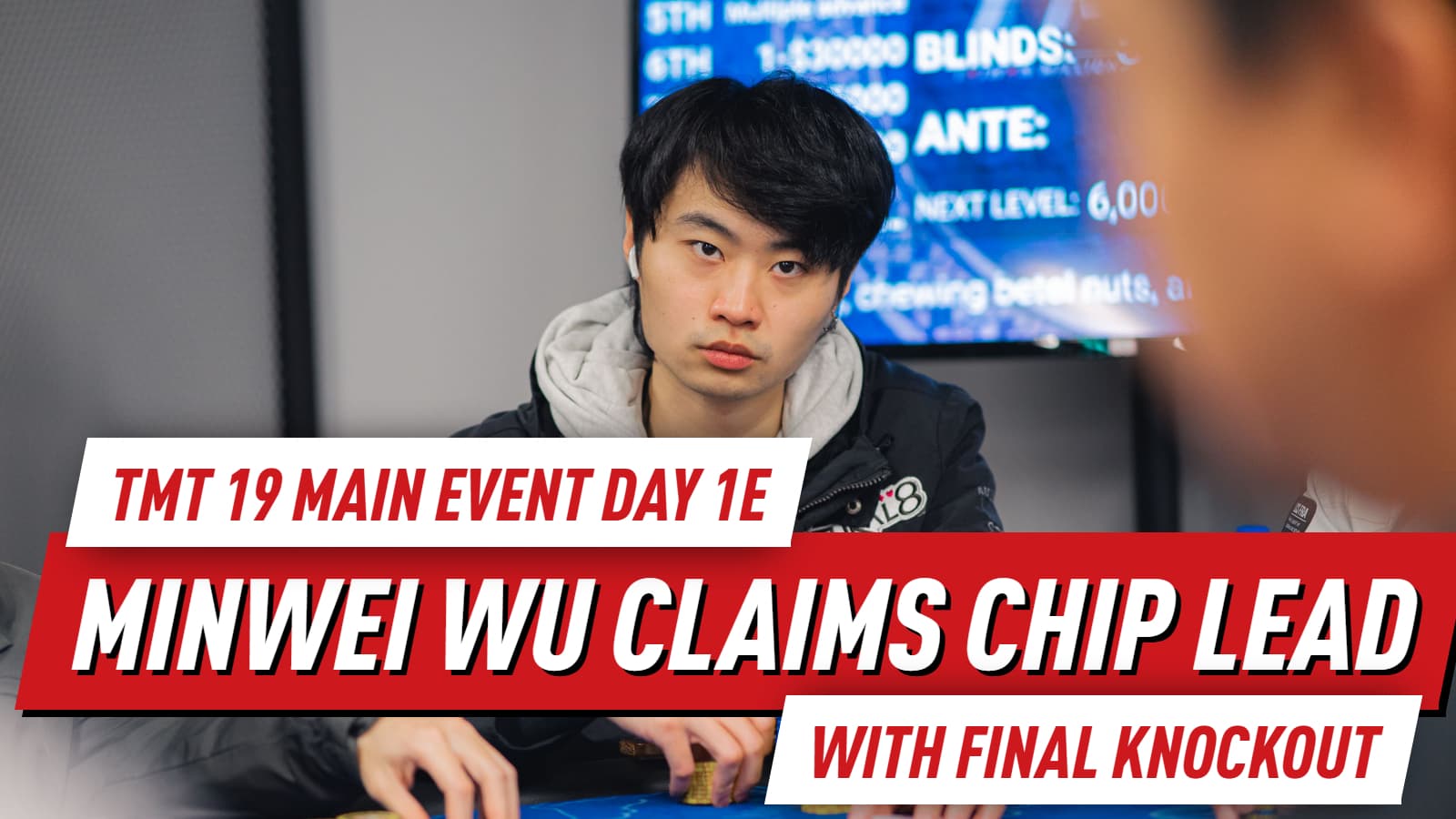 Minwei Wu Leads 66 Survivors as TMT 19 Main Event Day 1E Wraps