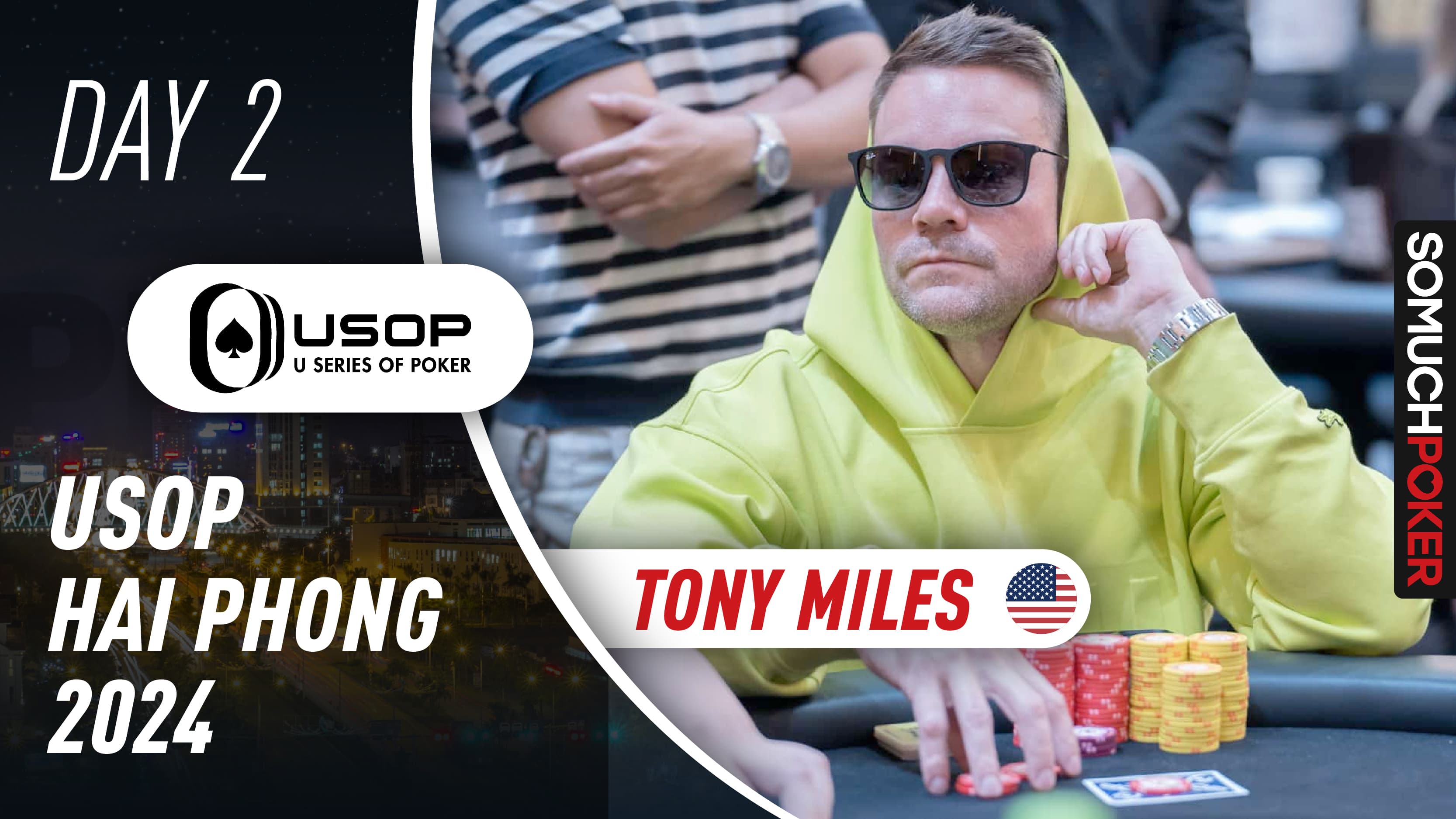 Tony Miles leads USOP Hai Phong Main Event Day 2 charge, 188 players remain in battle