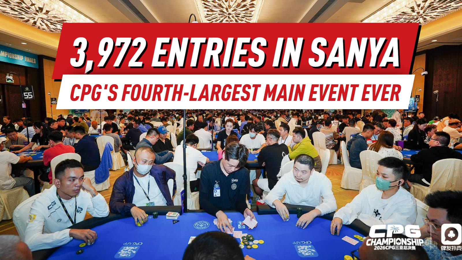 CPG Championship Main Event Draws 3,972 Entries in Sanya
