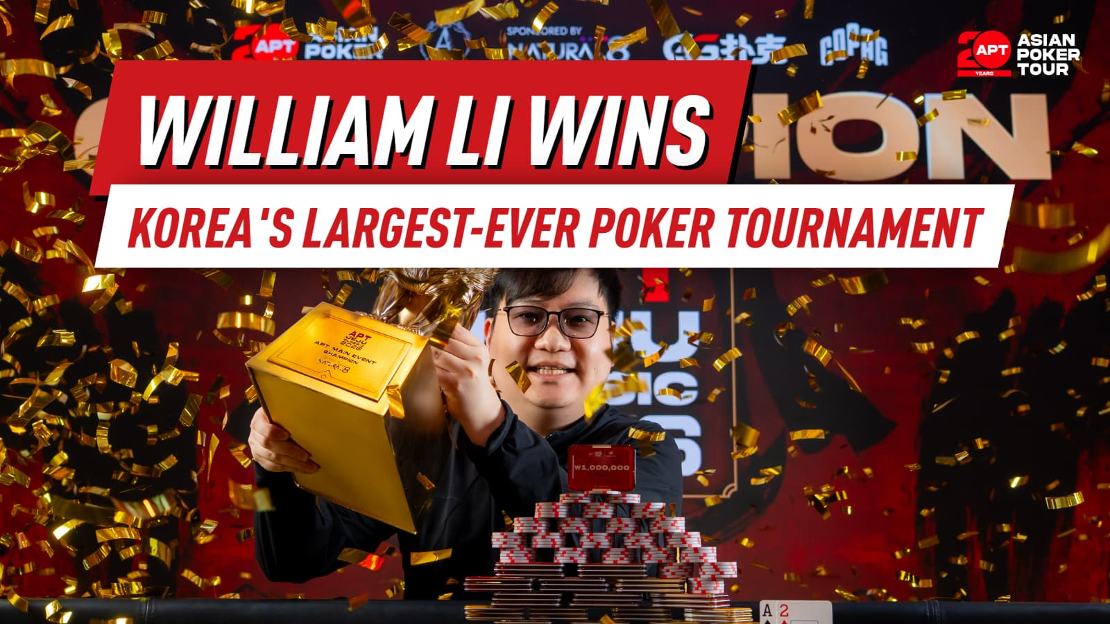 William Li Conquers the Largest Poker Tournament Ever in Korea at APT Jeju Classic