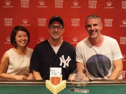 Crown Perth 2020 Perth Poker Champs awards Dale Marsland as Main Event Champion