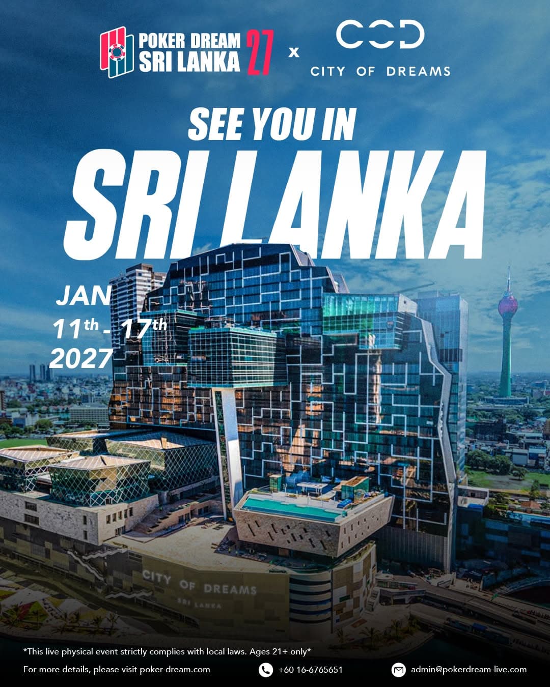 Poker Dream Announces Sri Lanka as Next Destination for Poker Dream 27 in January 2027