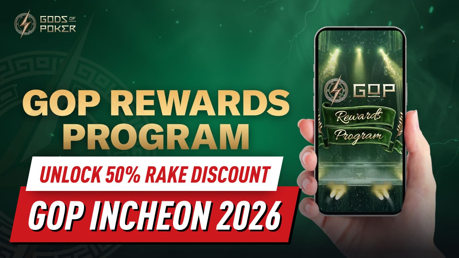 Gods Of Poker (GOP) Launches Rewards Program and Main Event Giveaway For GOP Incheon 2026