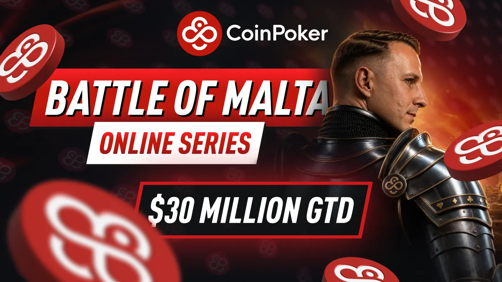 CoinPoker Battle of Malta Online Series: $30M GTD