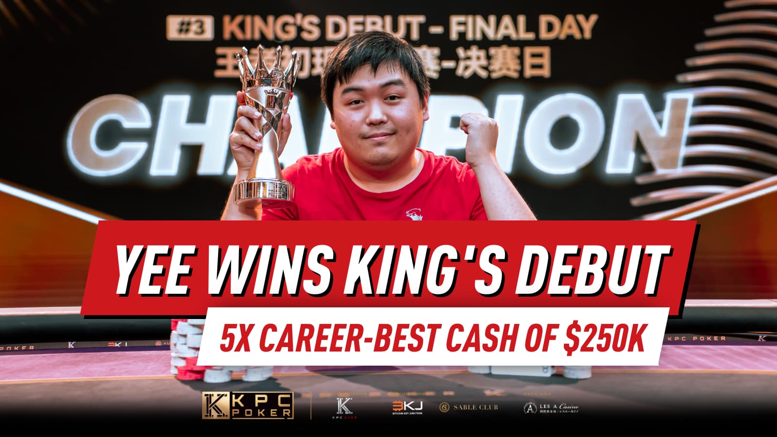Yan Wen Yee Wins KPC King's Debut for USD 247,600 After Heads-Up Comeback