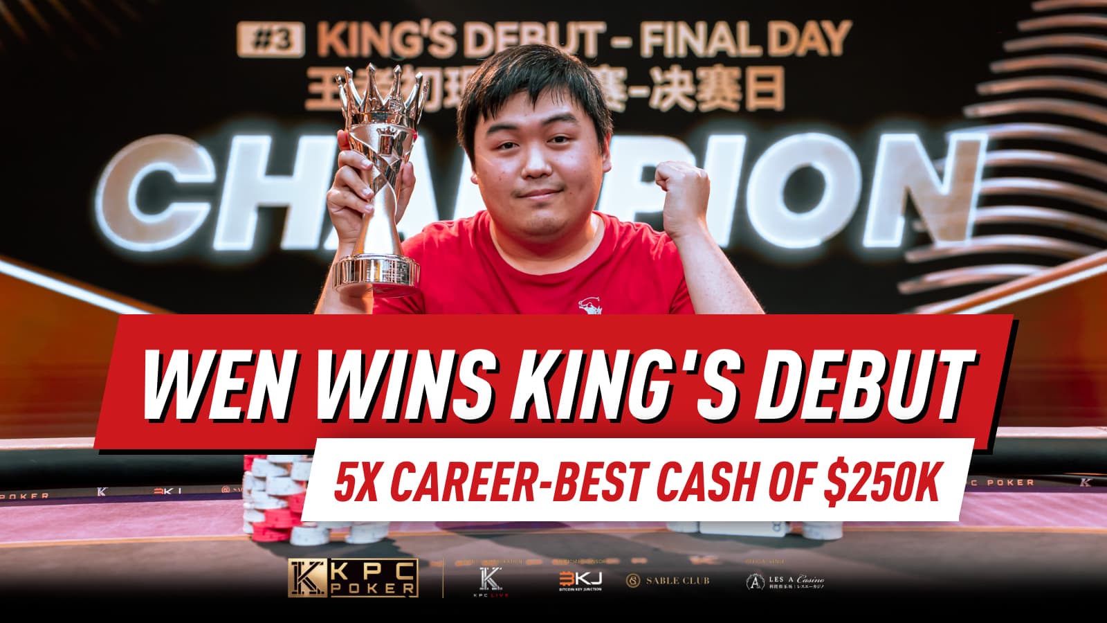 Yan Wen Yee Wins KPC King's Debut for USD 247,600 After Heads-Up Comeback