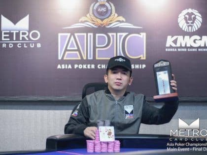 Mike Takayama captures Asia Poker Championship title and Php 6,000,000 (~US$ 113,230) top prize