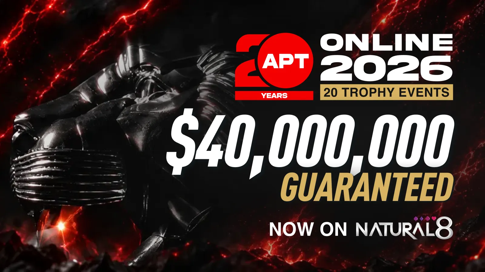 APT Online 2026 on Natural8: $40M GTD, 20 Trophies
