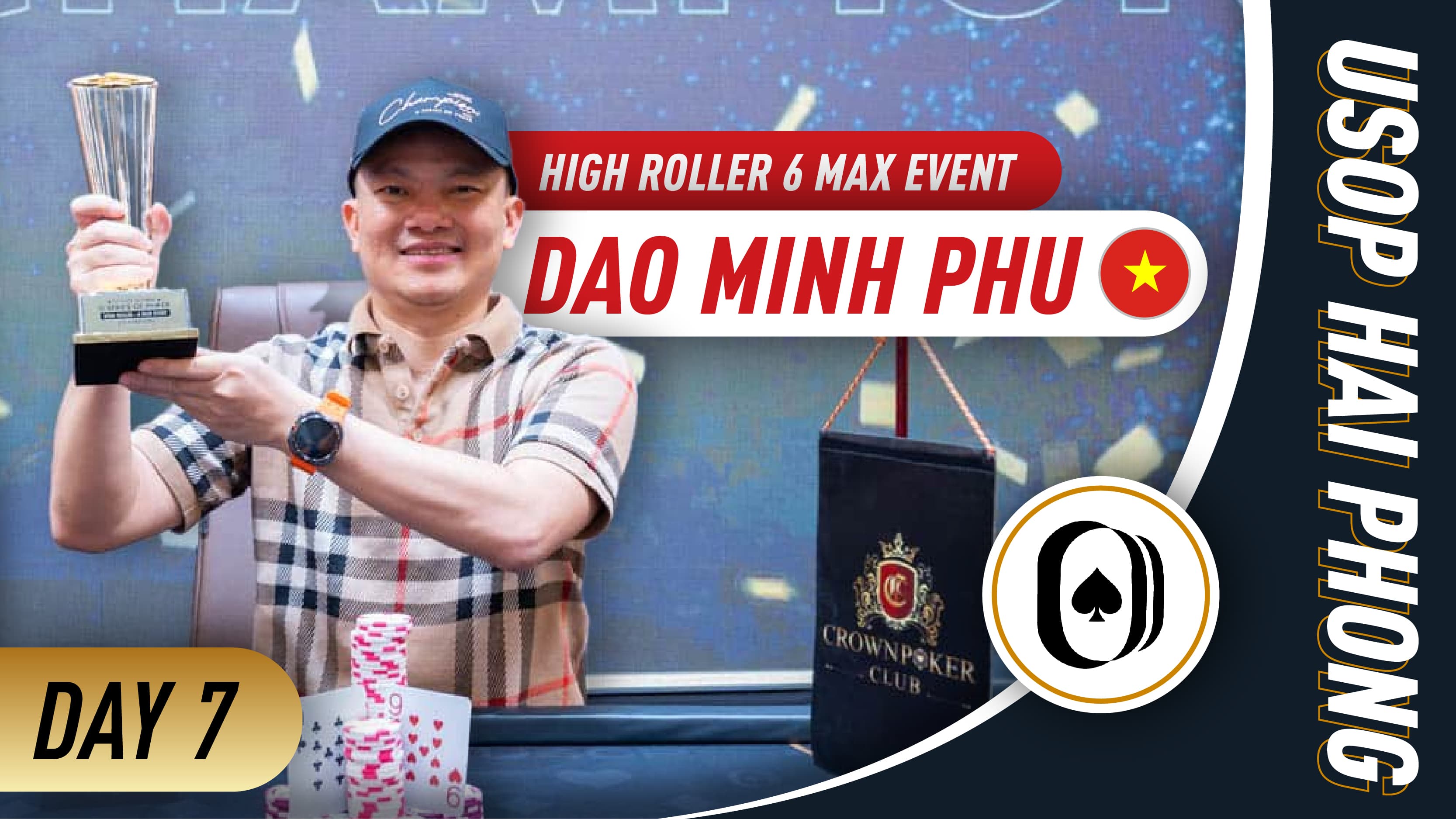 Dao Minh Phu claims second career USOP trophy at USOP Hai Phong High Roller 6 Max