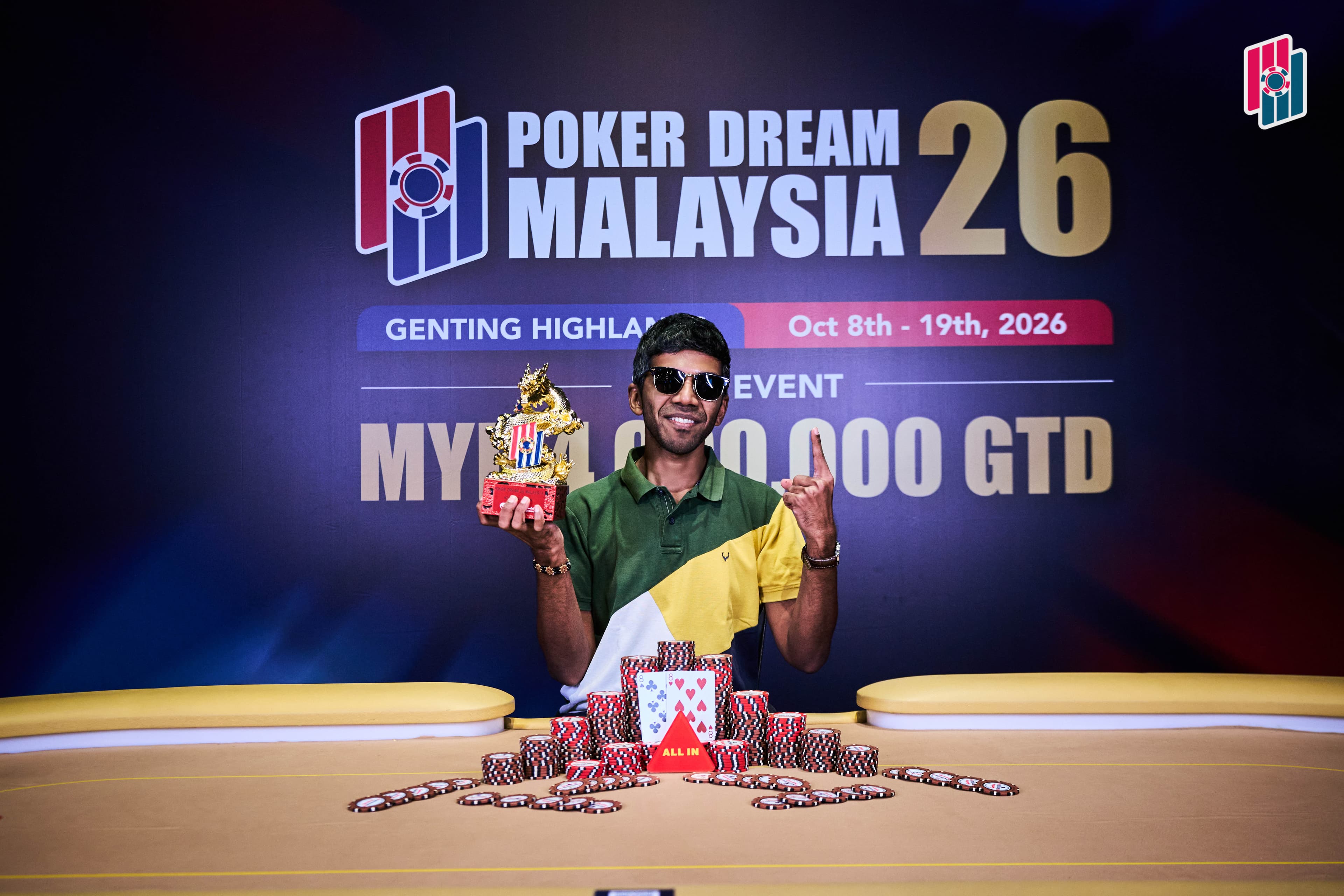 Aditya Sushant Wins Ultra Stack on Poker Dream Debut as Guoliang Wei Claims High Roller Mystery Bounty