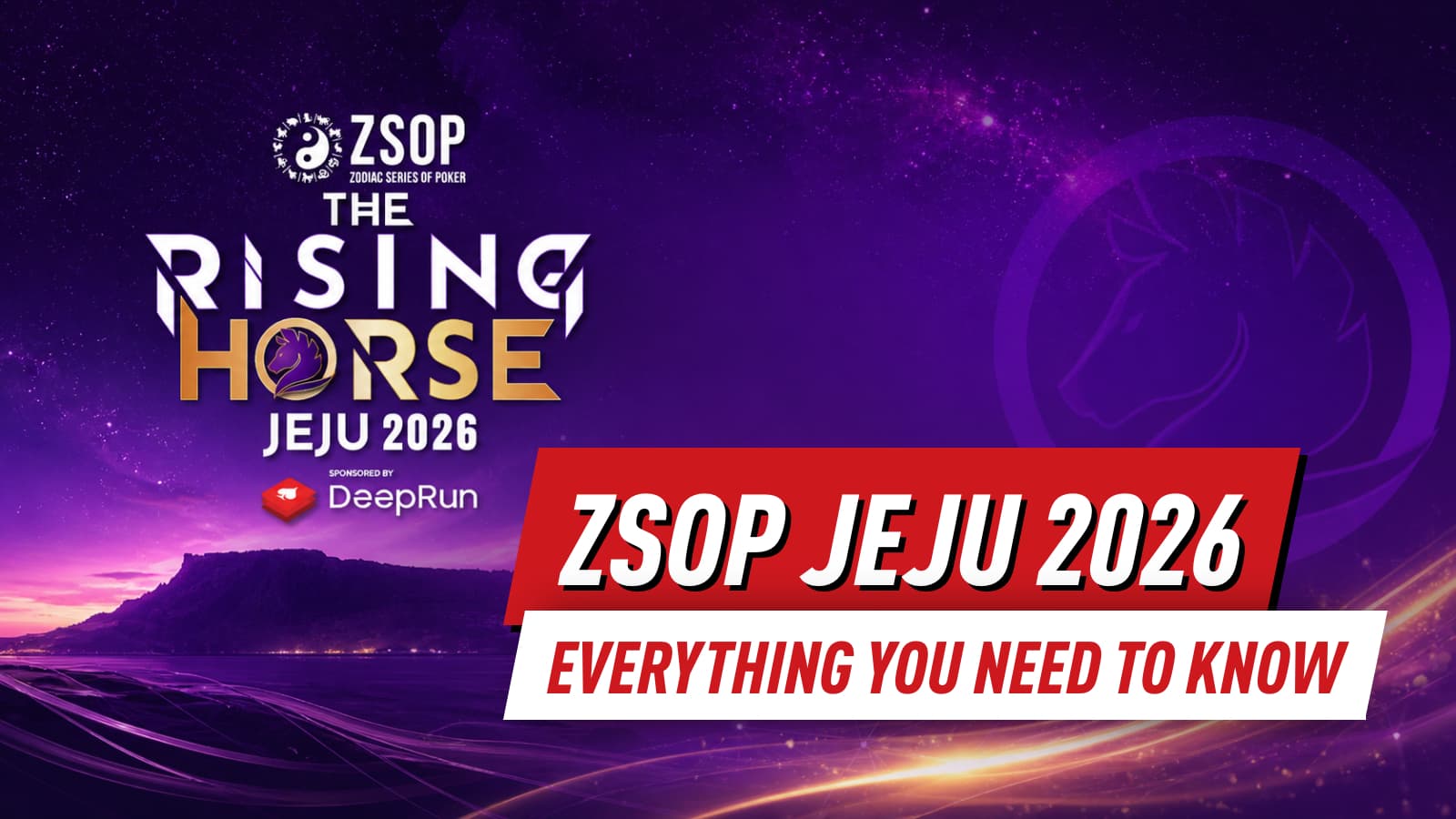 ZSOP: The Rising Horse Heads to Jeju for First-Ever Korea Stop with KRW 1.55B GTD